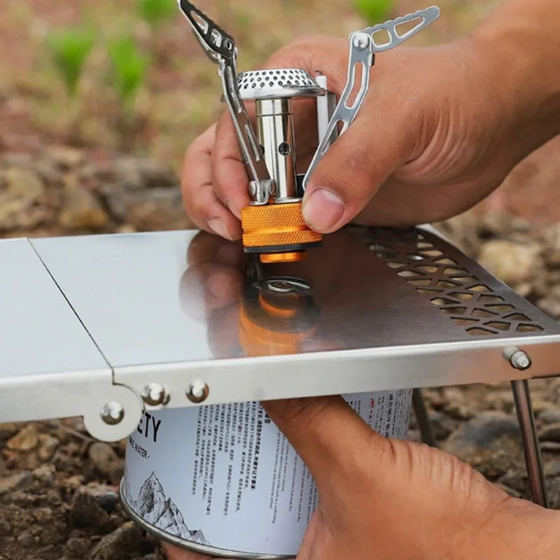 Folding Camping Stove Table – Lightweight Stainless Steel Folding Camp Table Axl