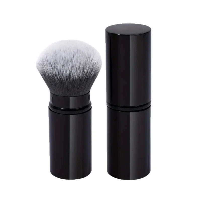 Retractable Makeup Brush – Foundation, Powder & Blush Travel Makeup Brush Set Axl B Black