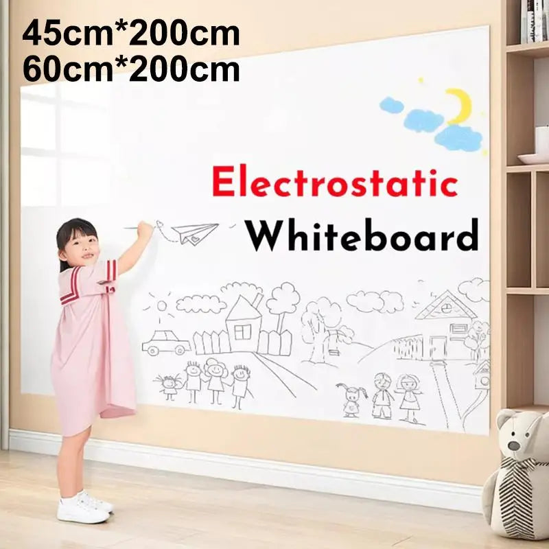 Reusable Electrostatic Whiteboard Wall Sticker – Erasable Roll Whiteboard Wall Sticker Axl