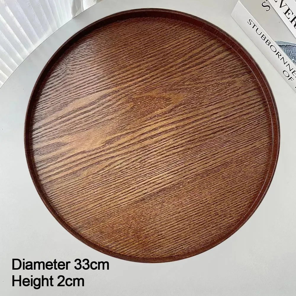Round Wooden Serving Tray | 5 Sizes | Coffee & Breakfast Tray Wooden Serving Tray Axl 33cm