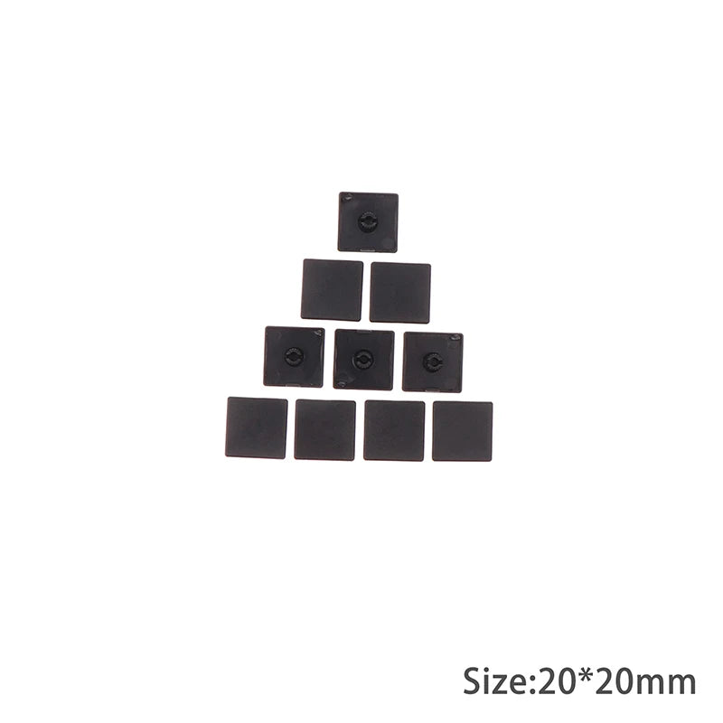 10Pcs Black Plastic End Caps for EU Aluminum Profile 2020–4545 Profile End Caps Axl 20x20mm