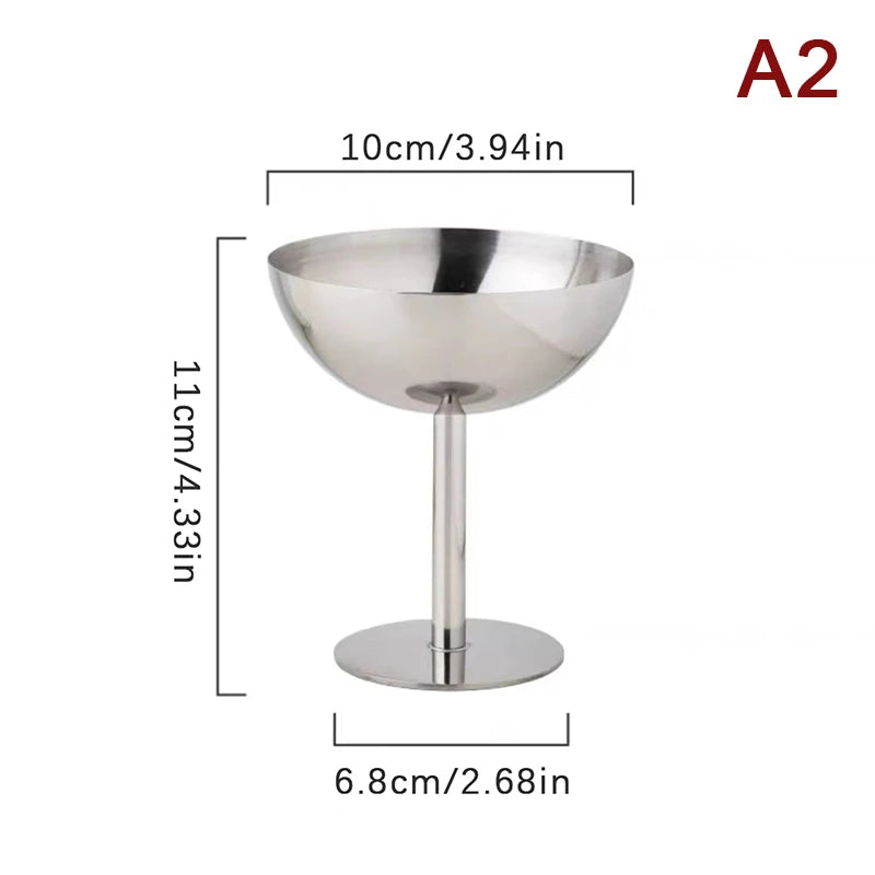 Stainless Steel Goblet Cup – Ice Cream & Dessert Serving Bowl Dessert Serving Cup Axl A2