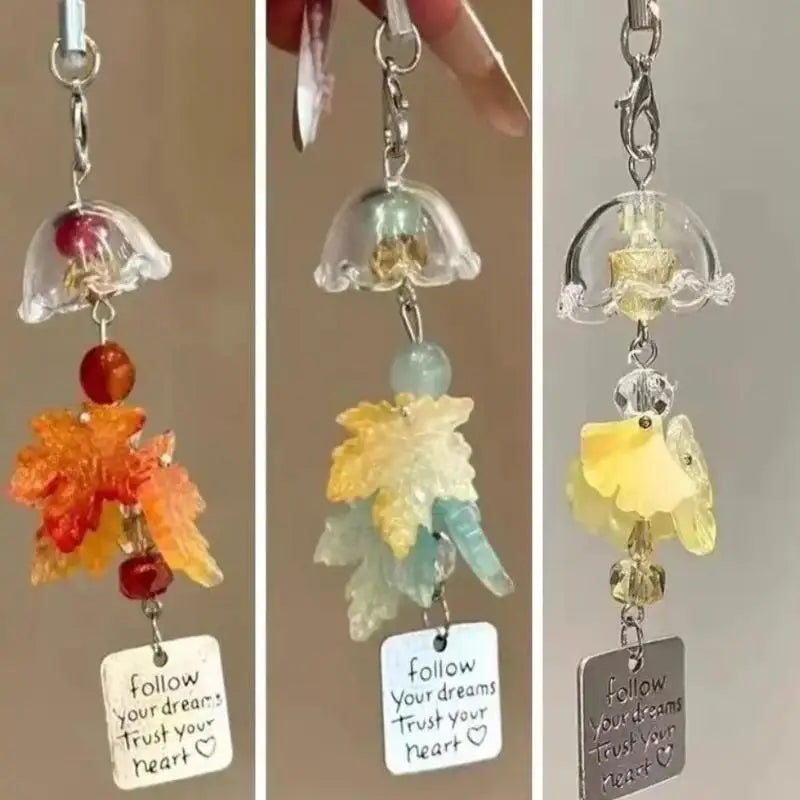 Resin Jasmine Wind Chime Pendant – Chinese Style Bag Charm Resin Bag Charm Axl