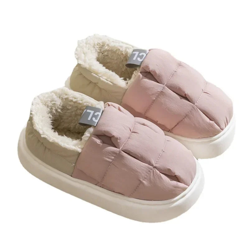 Women's Winter Plush Slippers – Warm Non-Slip Furry House Slides Winter House Slippers Axl