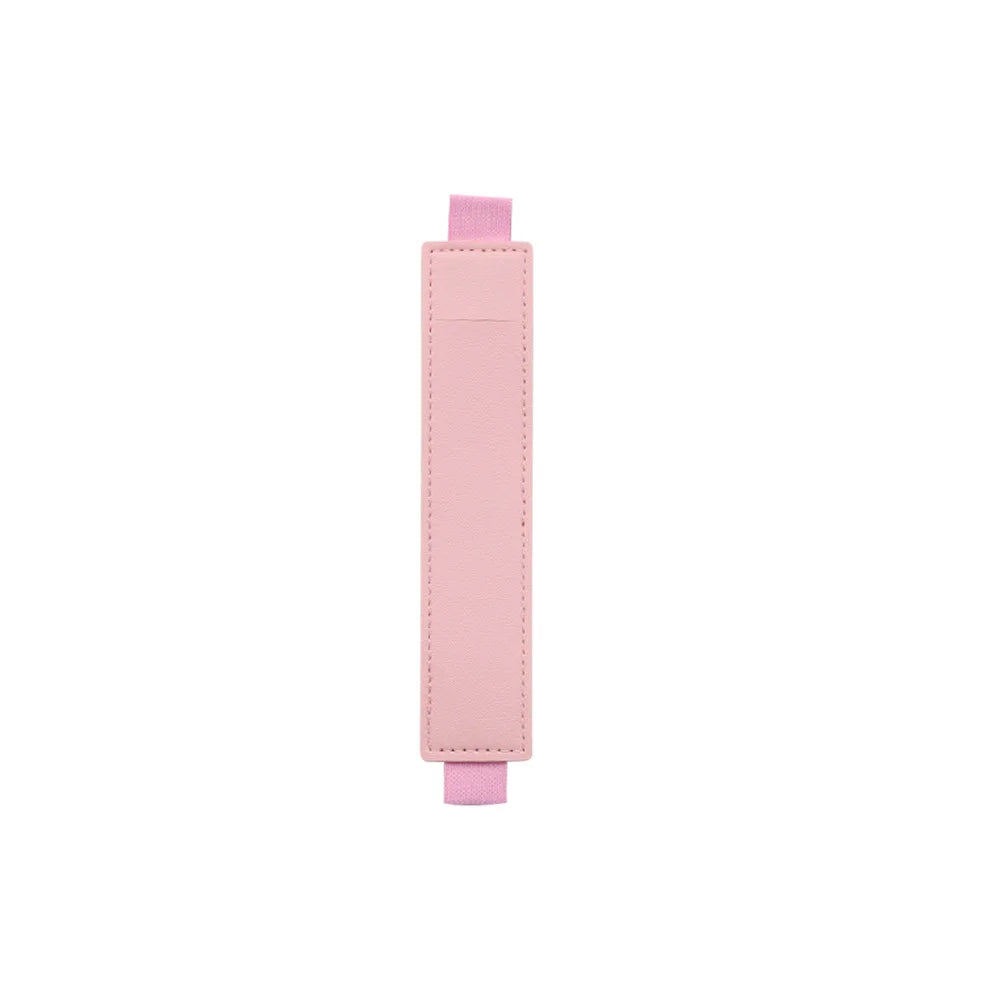 PU Leather Pen Holder – Detachable Elastic Notebook Pen Sleeve Notebook Pen Holder Axl Pink-1pcs