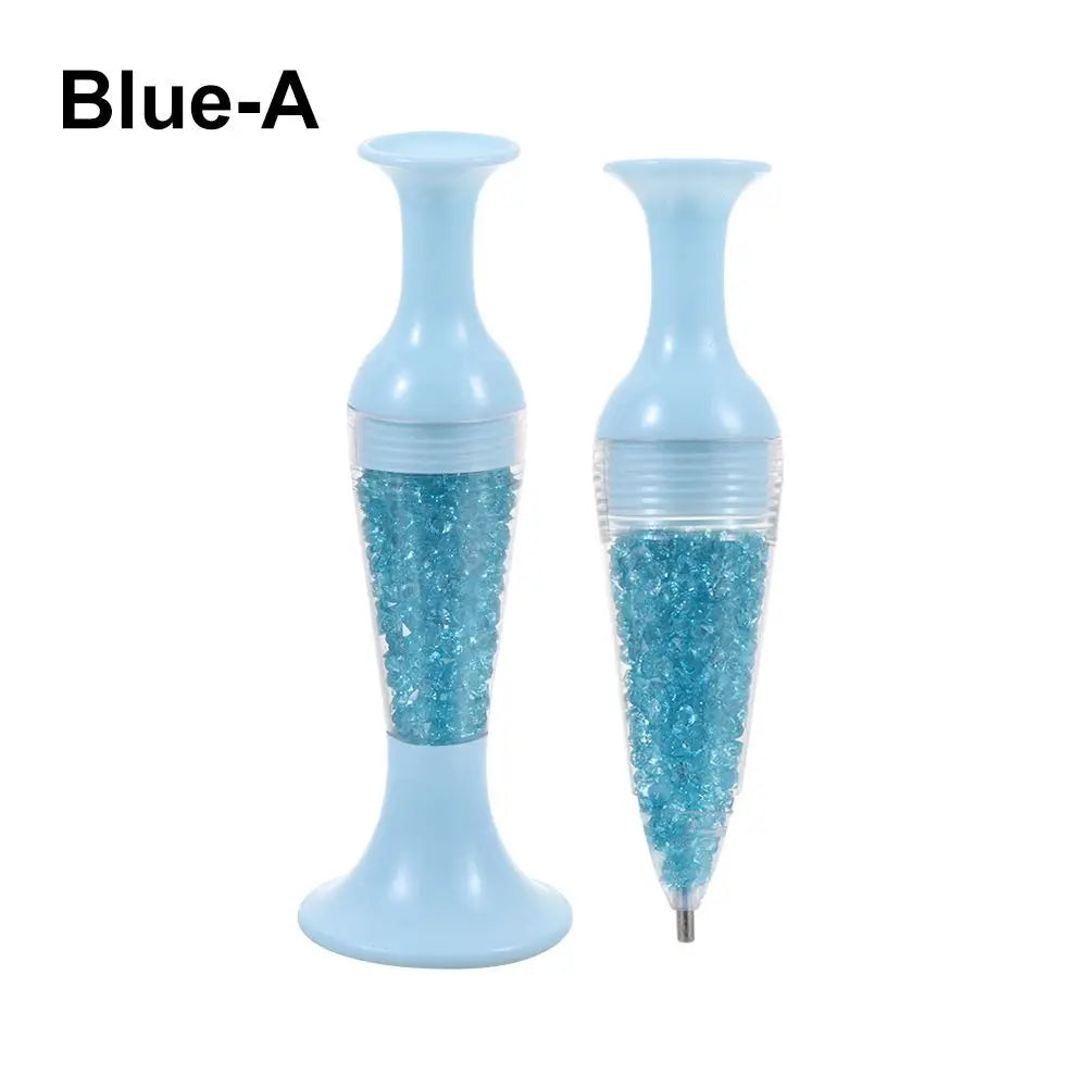 5D Diamond Painting Point Drill Pen – Flower Pot Design Tool Diamond Painting Pen Axl blue-A