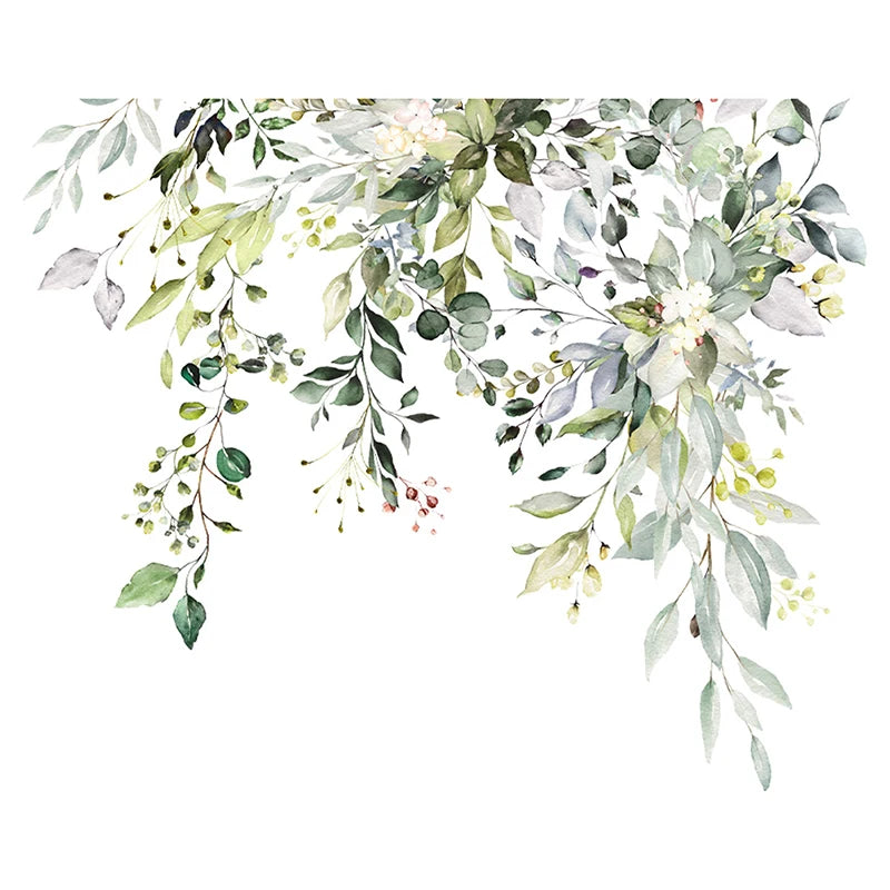 Green Leaf Wall Stickers – Peel & Stick Plant Decals for Home Wall Decal Sticker Axl