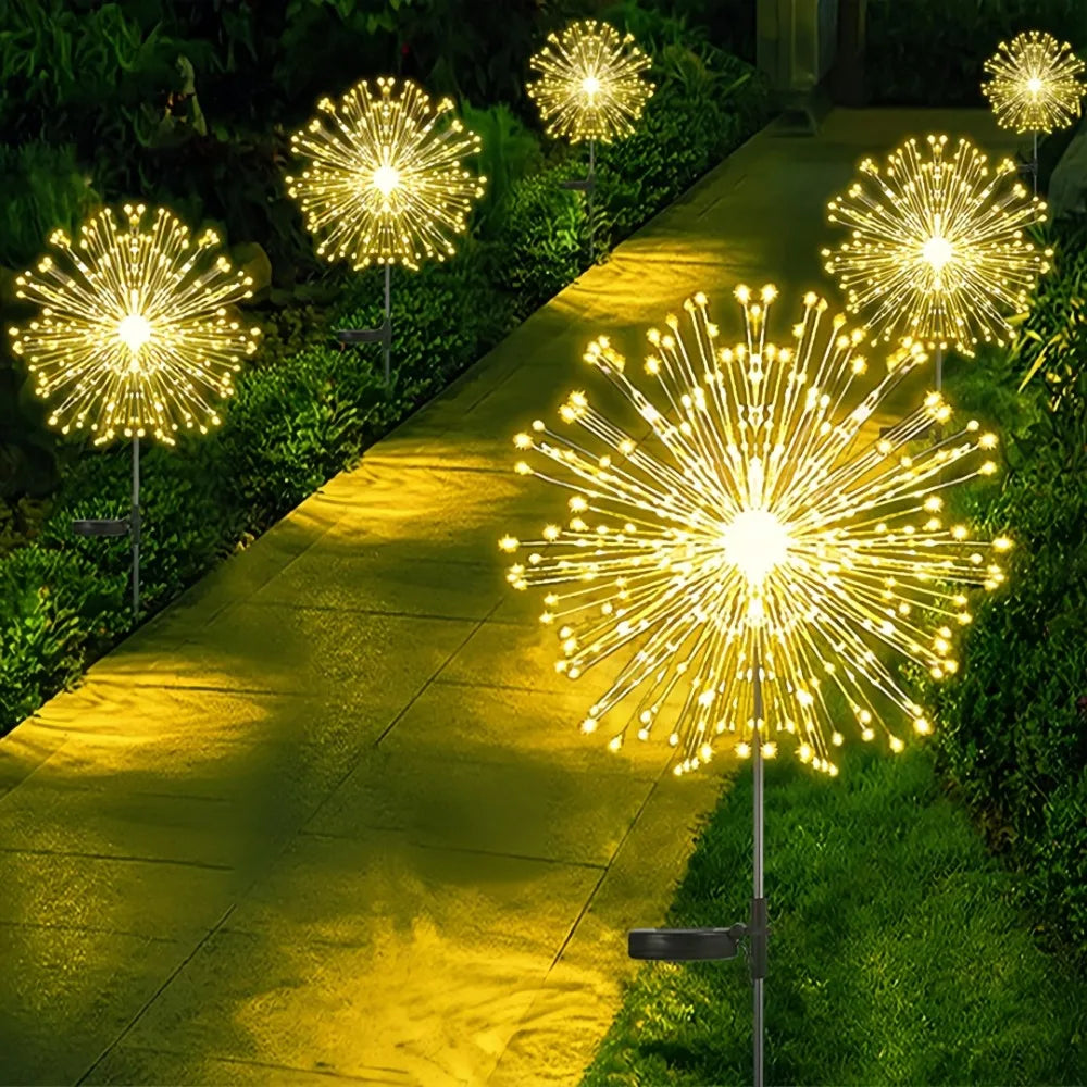 Solar Fireworks Garden Lights – 8 Modes, 120 LED, IP65 Solar Garden Lights Axl
