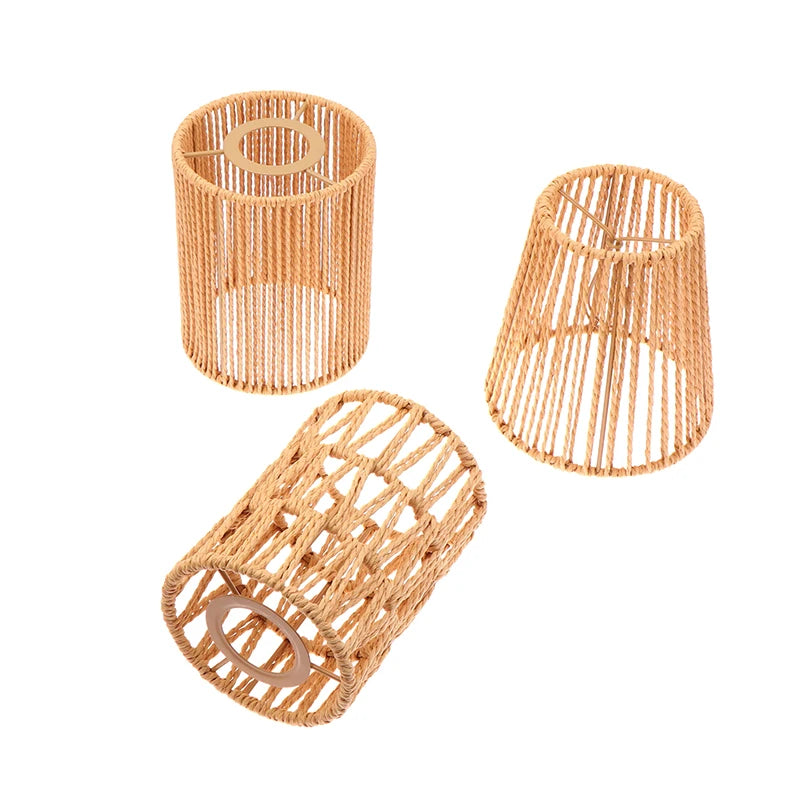 Vintage Handmade Woven Rattan Lampshade – Hanging Light Shade Hanging Lamp Shade Axl