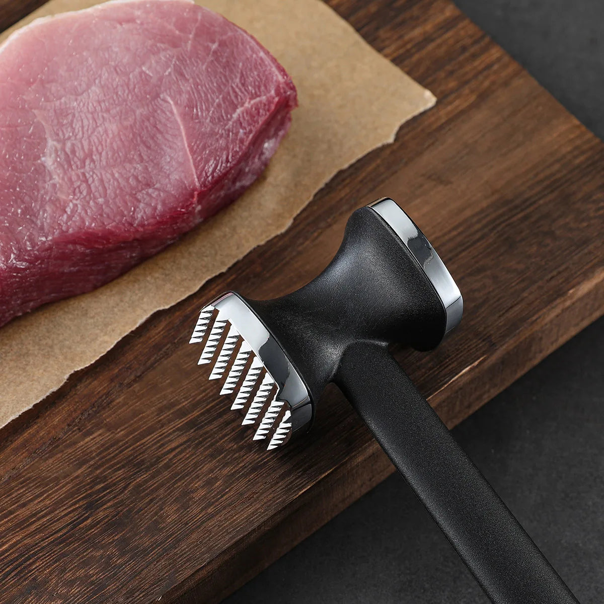 Double-Sided Zinc Alloy Meat Tenderizer Mallet | Ergonomic Meat Tenderizer Mallet Axl