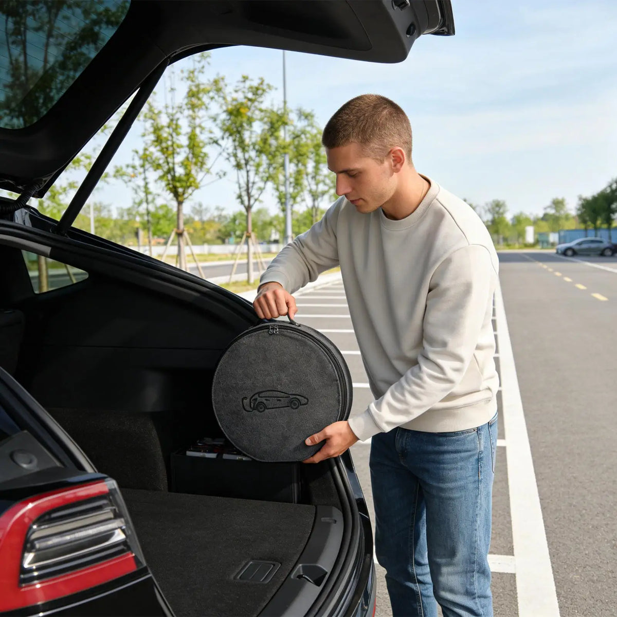 EV Charger Storage Bag – Car Trunk Charging Cable Pouch EV Charger Storage Bag Axl