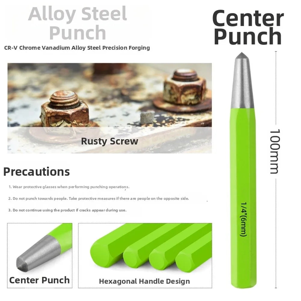 15-Pc Screw Extractor Set – Left Hand Drill Bits & Center Punch Screw Extractor Kit Axl