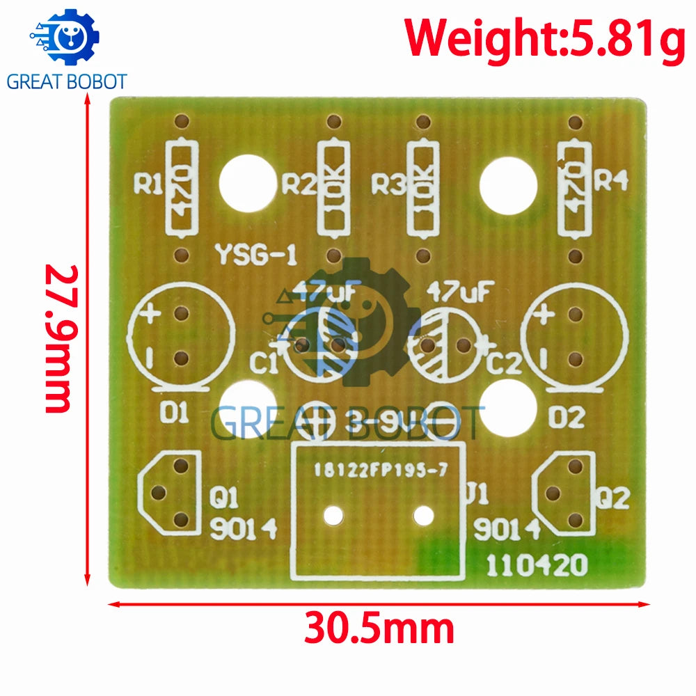 Simple LED Flash DIY Kit for Arduino – 1.2mm SMD Parts LED DIY Kit Axl