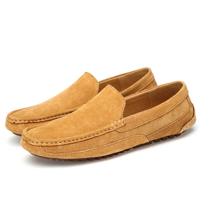 Men's Breathable Slip-On Loafers – Soft Sole Casual Flat Shoes Men's Casual Loafers Axl