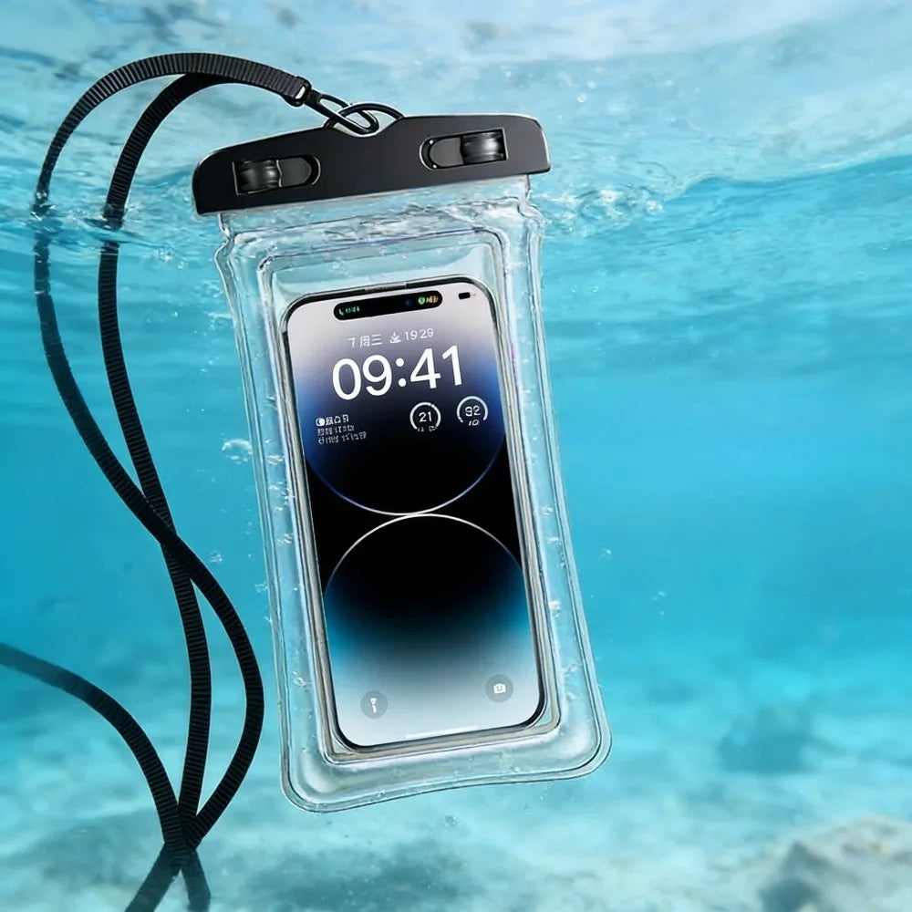 Waterproof Phone Pouch with Lanyard – Universal Underwater Case Waterproof Phone Pouch Axl