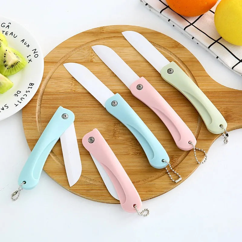 Foldable Ceramic Fruit Knife – Japanese Paring Knife for Travel Ceramic Paring Knife Axl