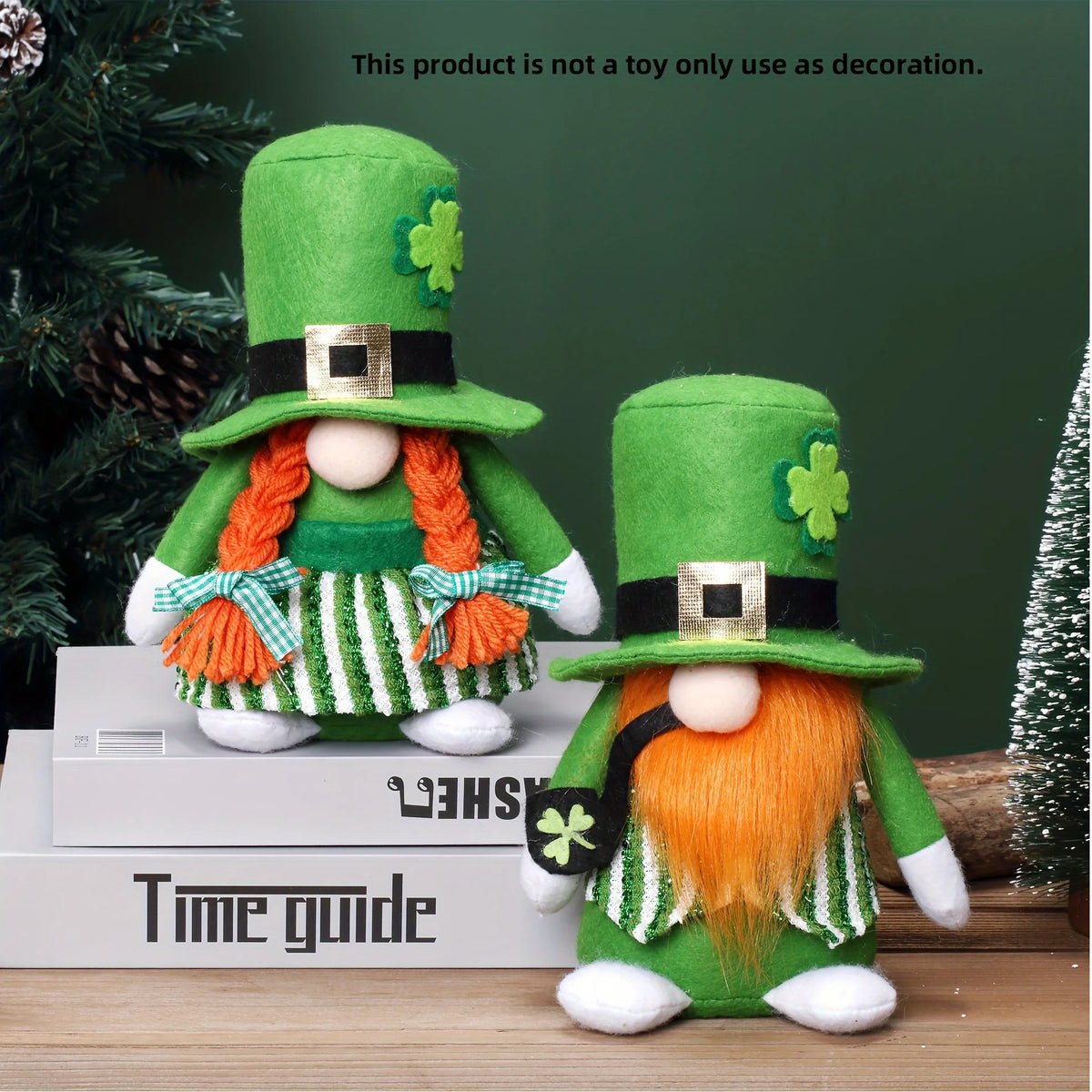 St. Patrick's Day Faceless Doll Ornament – Green Top Hat Holiday Ornament Axl
