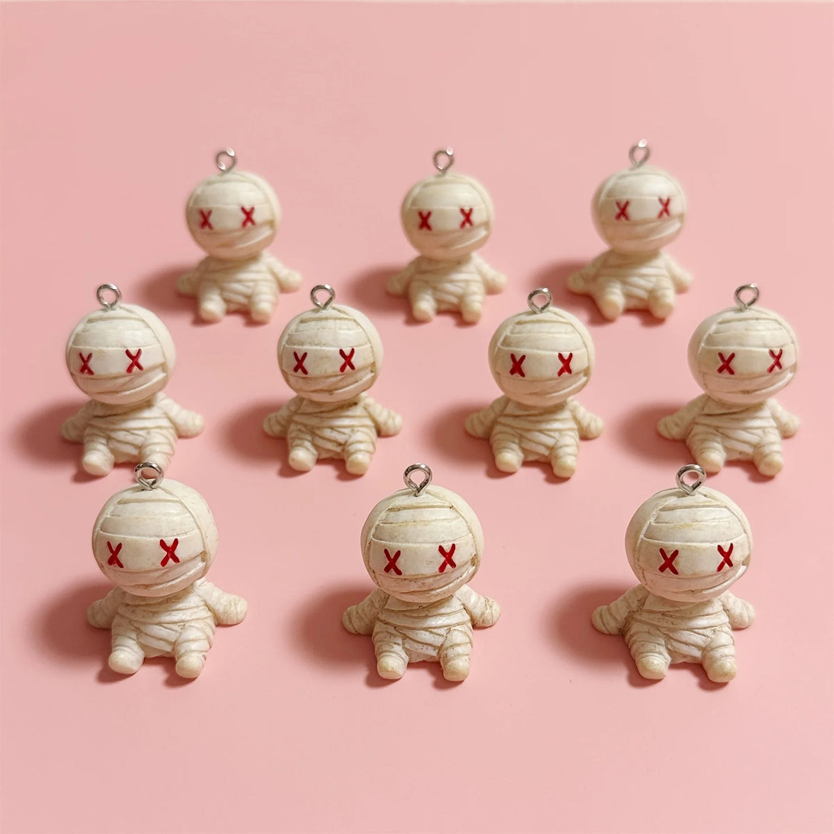 20 Halloween 3D Mummy Resin Charms – DIY Jewelry & Bag Pendants Resin Jewelry Charms Axl
