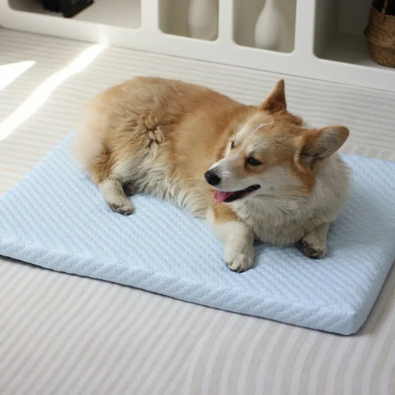 Ice Silk Cooling Pet Mat – Washable Dog & Cat Bed Pad Pet Cooling Mat Axl