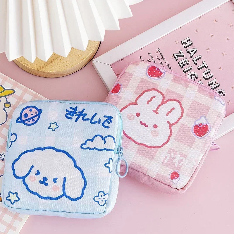 Cute Bear Canvas Organizer Pouch – Mini Multi-Purpose Bag Mini Organizer Pouch Axl