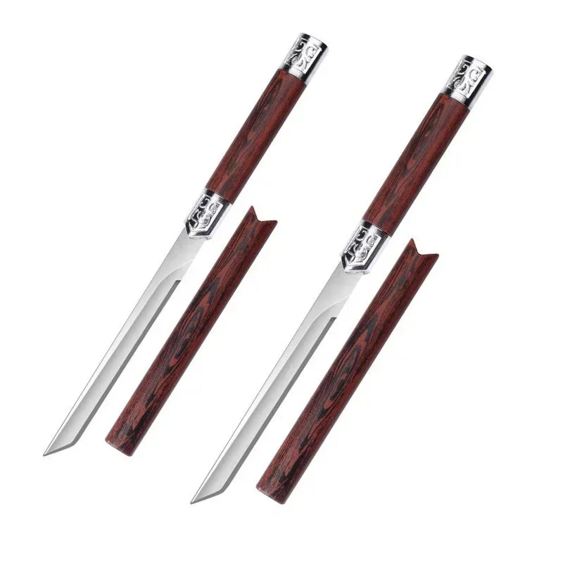 SHENJIU Stainless Steel Paring Knife – Fruit, Sushi & Meat Paring Knife Axl 2pcs-brown