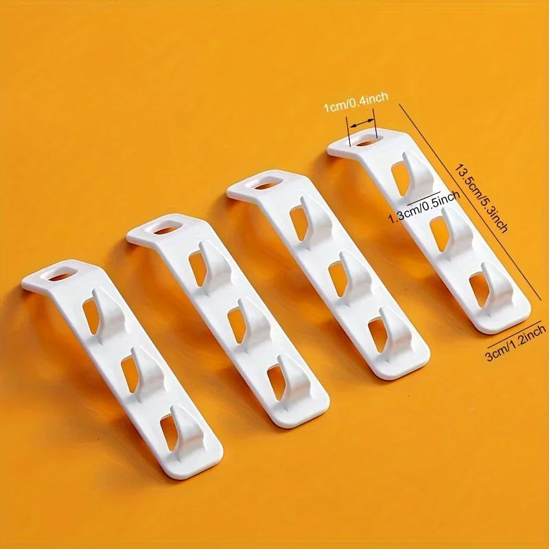 4-Pack Space Saver Hangers – 3-Hook Heavy Duty Closet Organizer Closet Space Saver Hangers Axl