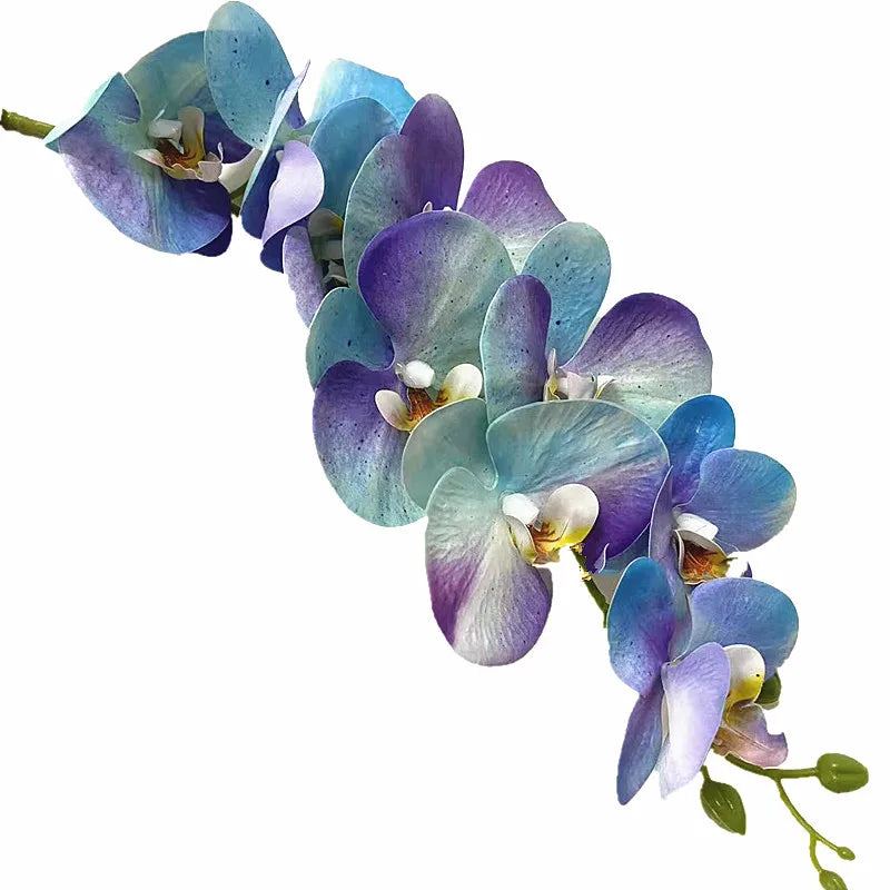 Real Touch Artificial Orchid – 9 Heads Phalaenopsis Stem 91cm Artificial Flower Stem Axl Blue