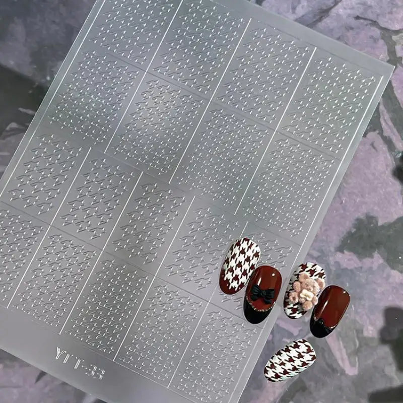 Hollow French Nail Stickers – Heart & Butterfly Nail Art Decals
