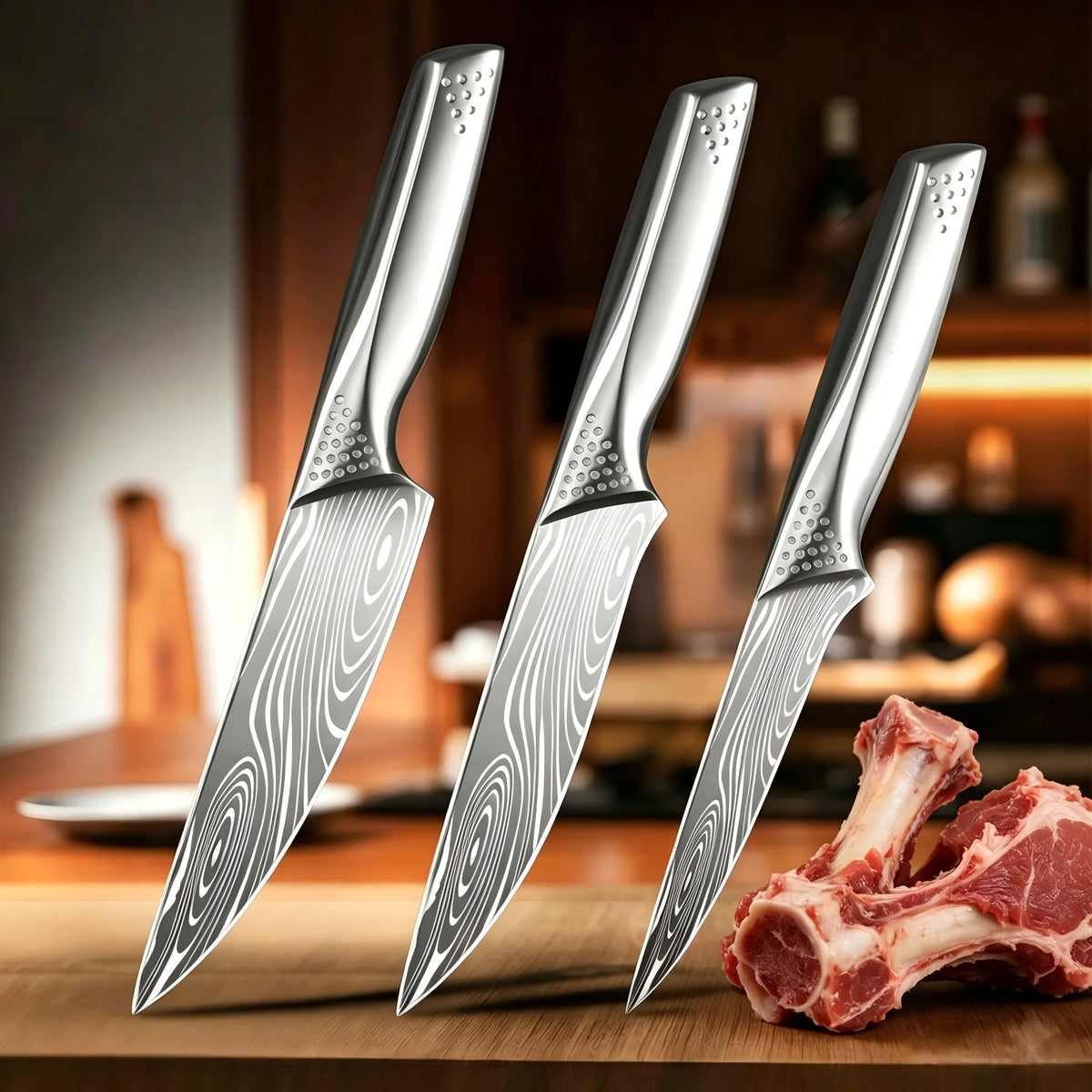 PLYS Damascus Chef Knife – Stainless Steel Boning & Meat Slicer Chef's Knife Axl