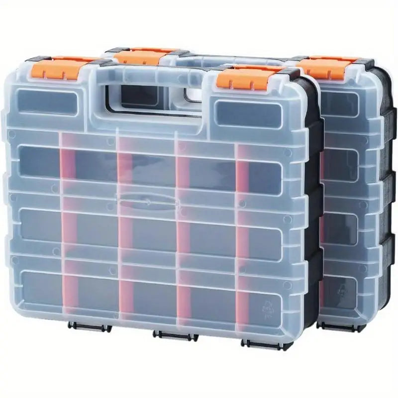 Double-Sided Hardware Organizer Box with Removable Dividers Storage Organizer Box Axl