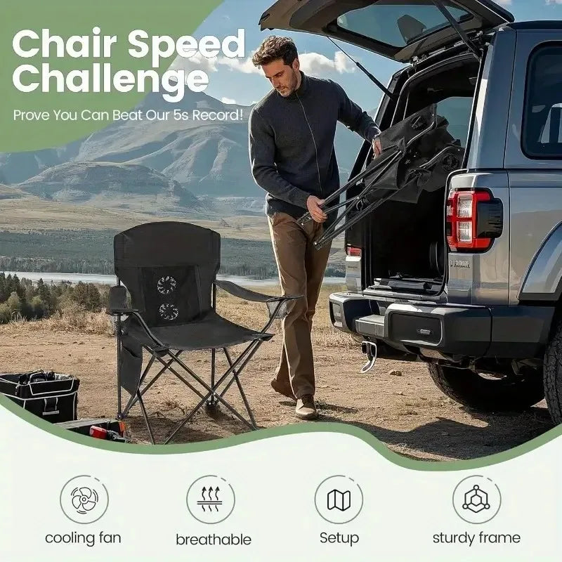 Portable Folding Chair – Camping, Picnic, Fishing & Outdoor Folding Camping Chair Axl