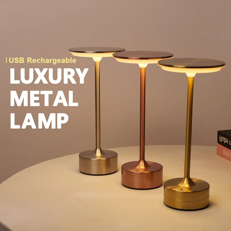 LED Crystal Touch Table Lamp – USB Rechargeable Wireless Light LED Table Lamp Axl