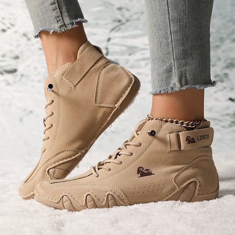 AZGB Women's Fur-Lined Ankle Boots | Warm Plush Snow Boots Women's Ankle Boots Axl