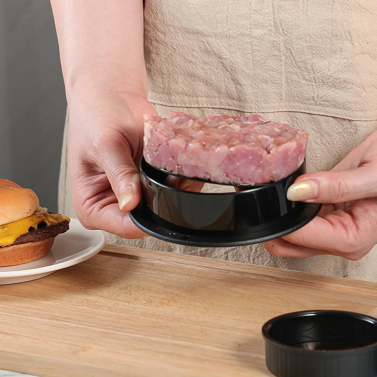 Non-Stick Burger Patty Press Maker – Stuffed Beef Mould Burger Patty Press Axl