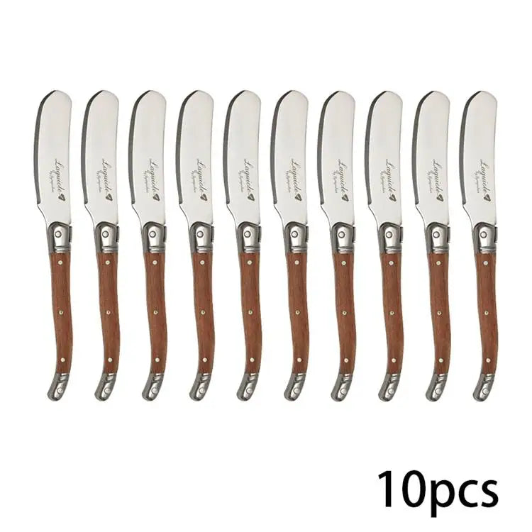 Laguiole Butter Knives Set – Stainless Steel & Rosewood Handle Butter Knife Set Axl 10pcs China Mainland