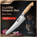 XINZUO 8-Inch Composite Steel Frozen Food Knife – Olive Wood Frozen Food Knife Axl China Mainland 8 inch