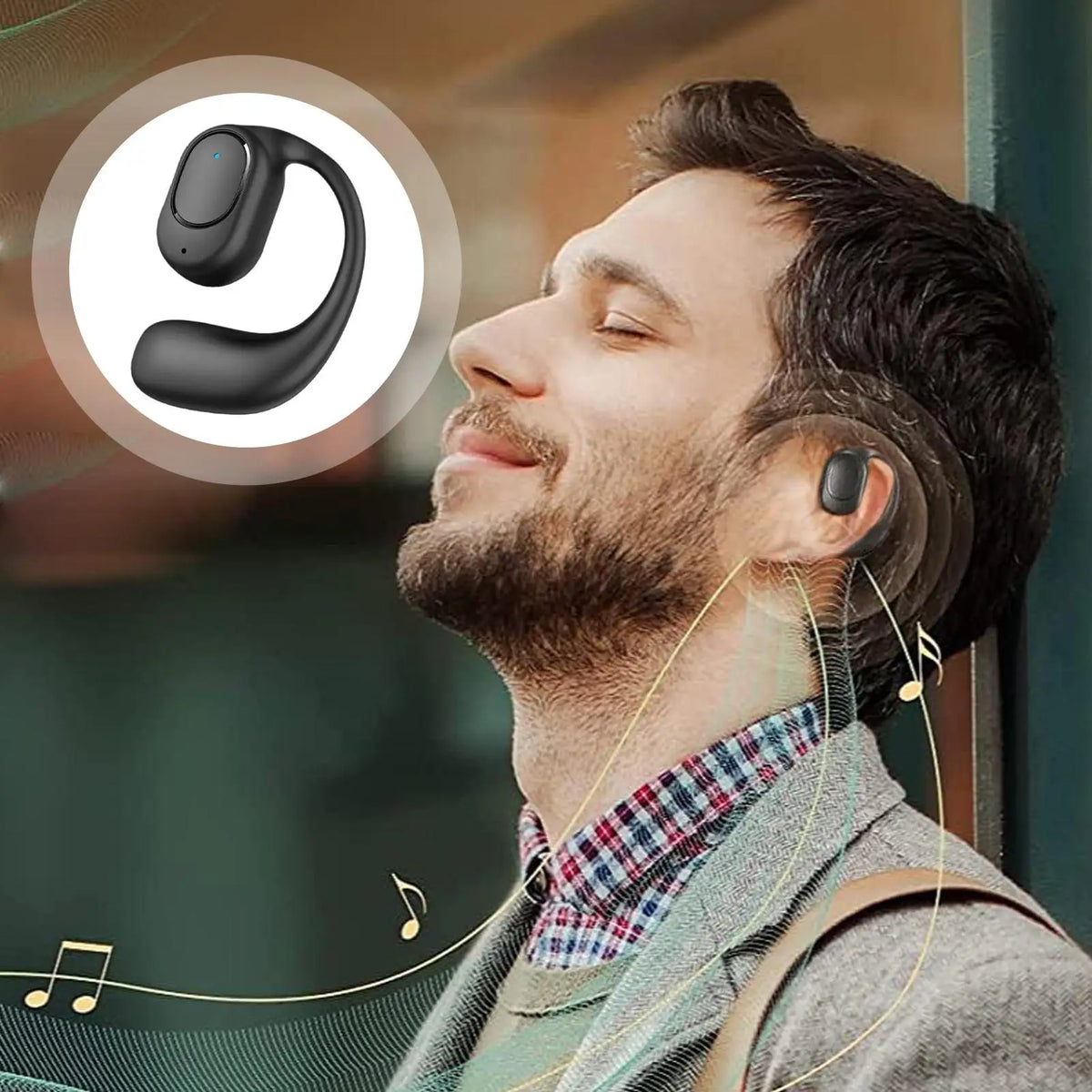 Wireless Open-Ear Sport Headphone – Water-Resistant, 25Hr Battery Wireless Sport Headphone Axl