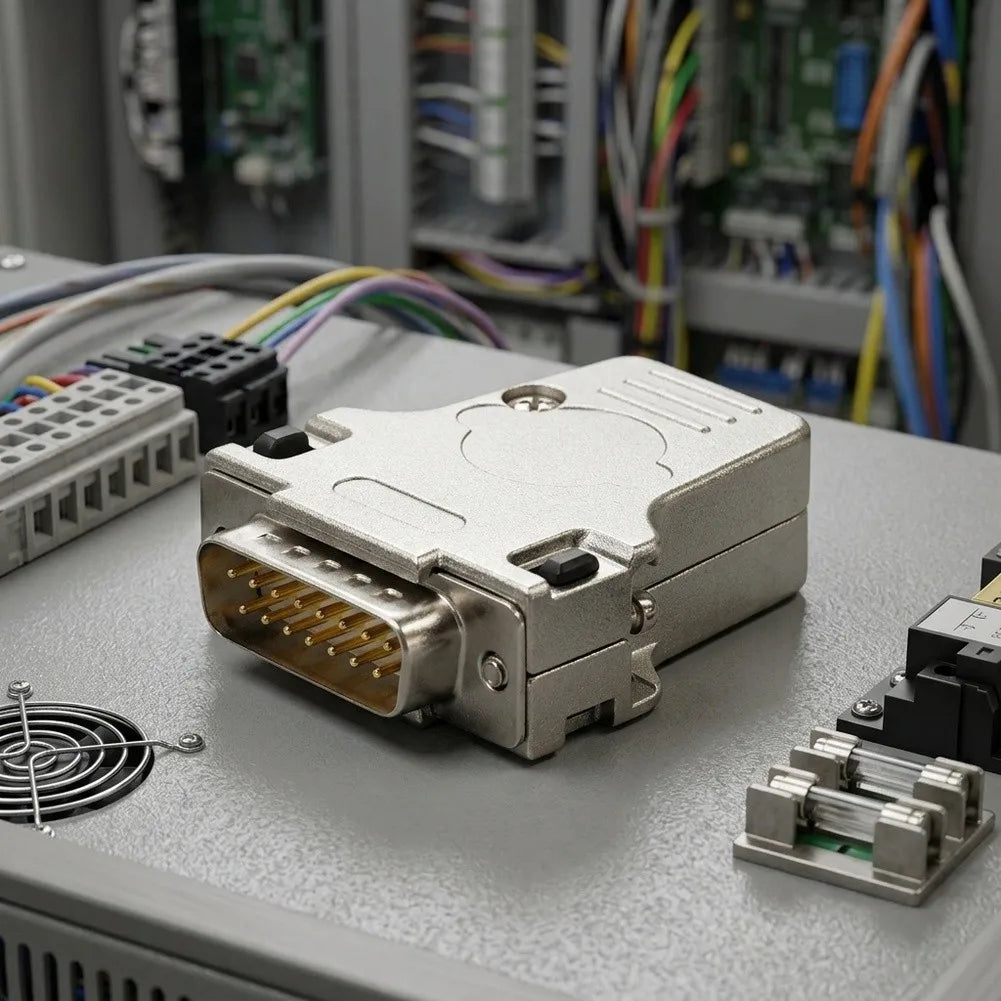 DB25 Top Exit Zinc Alloy Metal Housing & Solder Connector D-Sub Connector Housing Axl