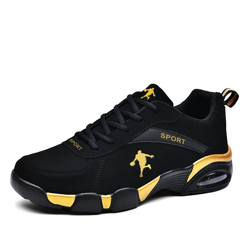 YBQJOO Men's Mesh Sneakers – Breathable Anti-Slip Sport Shoes Men's Mesh Sneakers Axl Gold 39
