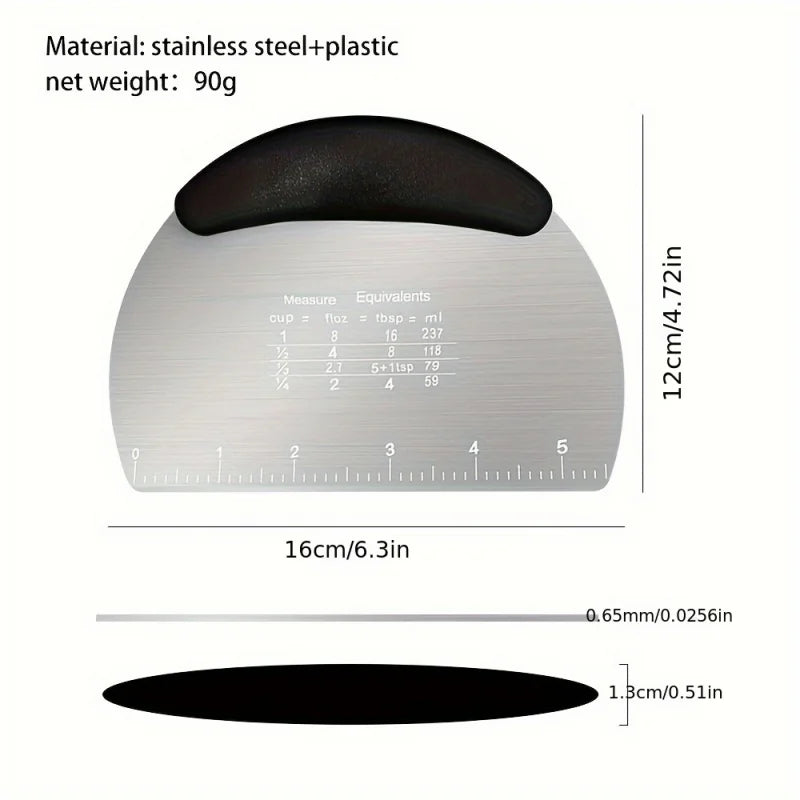 Stainless Steel Dough Scraper – Multi-Use Baking Tool Dough Scraper Axl