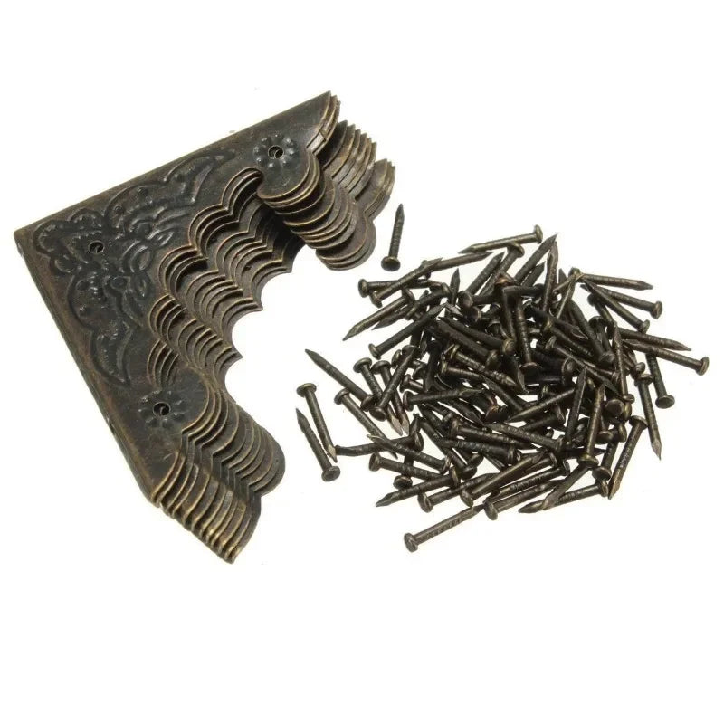 30 Pcs Bronze Metal Corner Protectors for Books, Albums & DIY Corner Protectors Axl