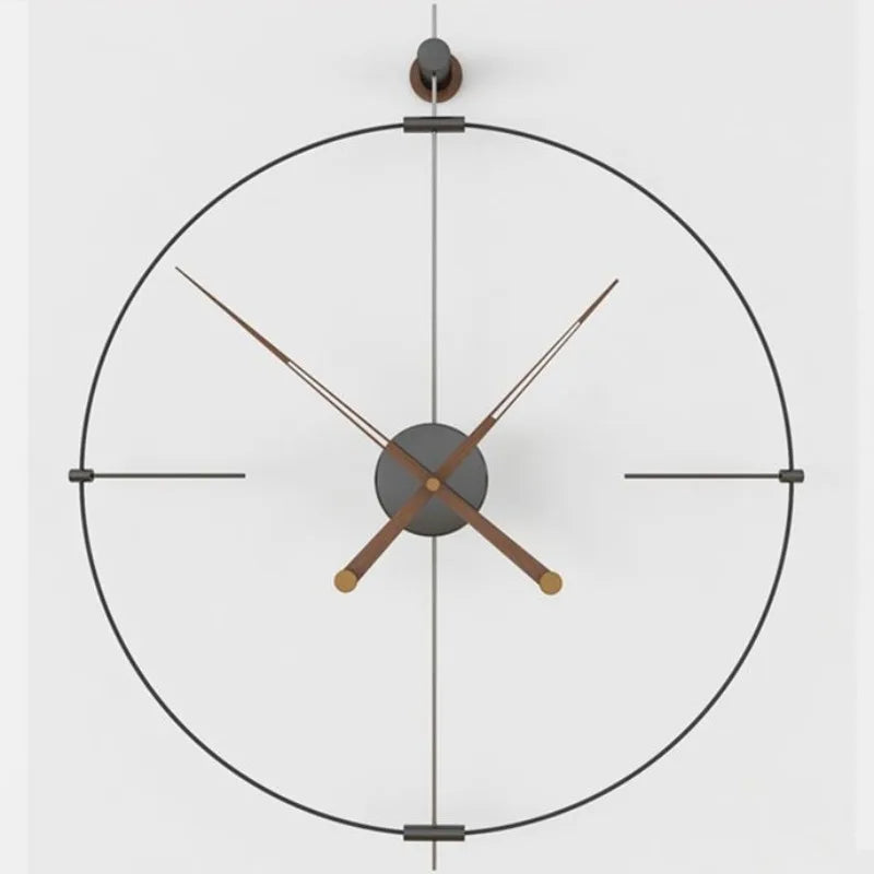 Nordic Large Silent Wall Clock – Minimalist Modern Home Decor Wall Clock Axl Black-With Scale 63X75CM
