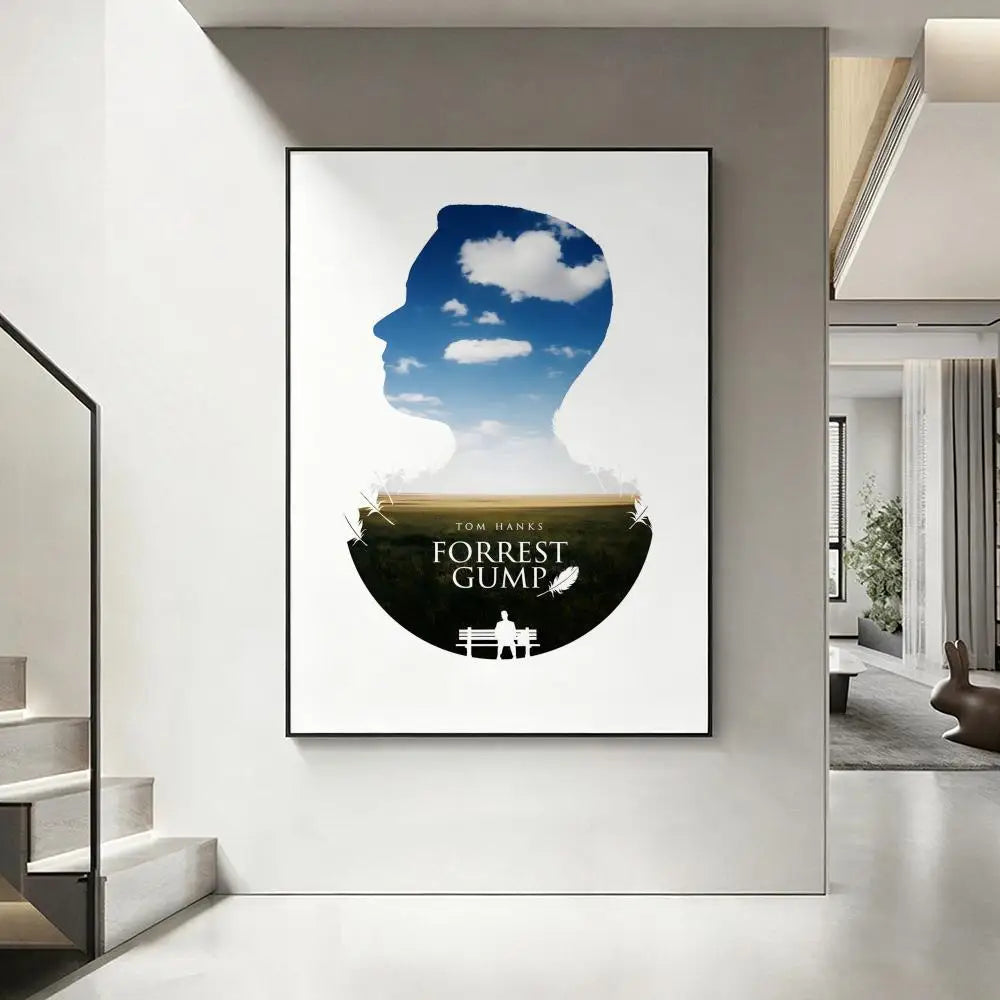 Forrest Gump Movie Poster – HD Art Print Wall Decor Movie Art Poster Axl White12 21X30cmNoframe