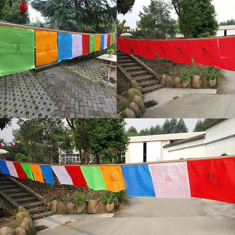 Tibetan Buddhist Prayer Flags – Lung Ta Silk Banner Decoration Prayer Flag Banner Axl