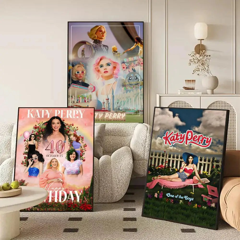 Katy Perry Self-Adhesive Poster Sticker | HD Wall Art Decor Wall Art Poster Axl