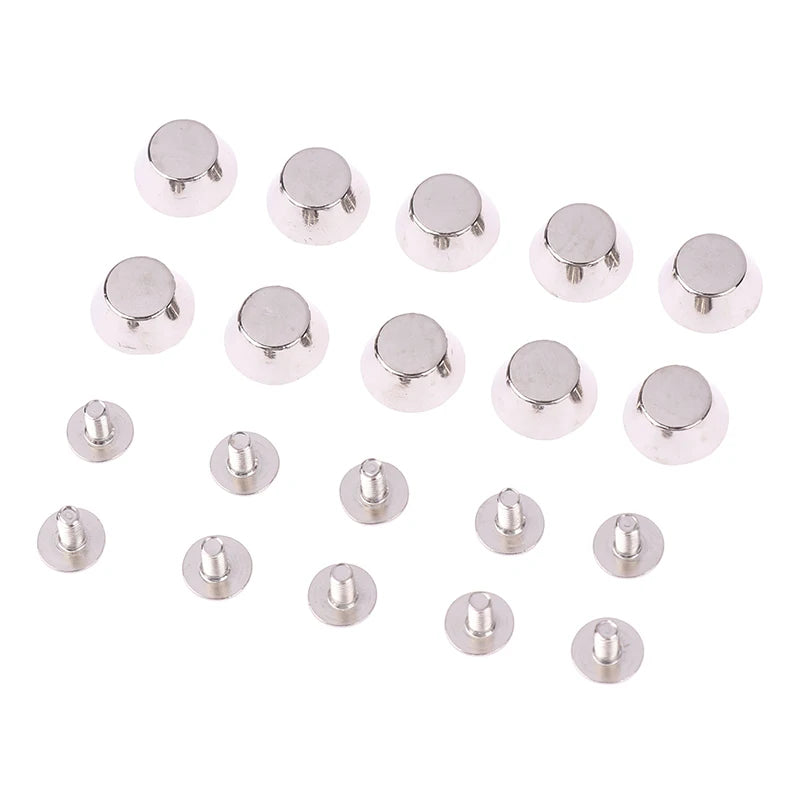10-Set Metal Bag Bottom Rivets – DIY Leather Stud Feet Leather Craft Rivets Axl A2