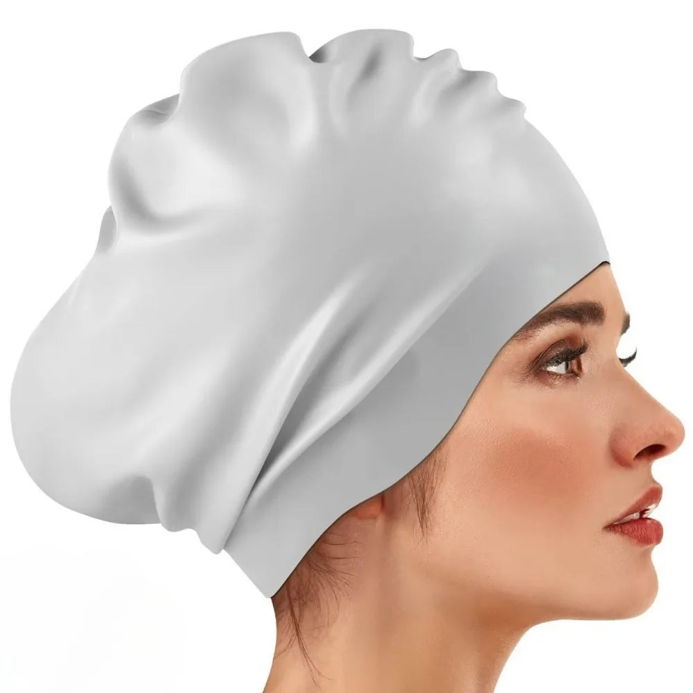 Silicone Swim Cap – Waterproof Snorkeling Cap for Women Swim Cap Axl Style 6