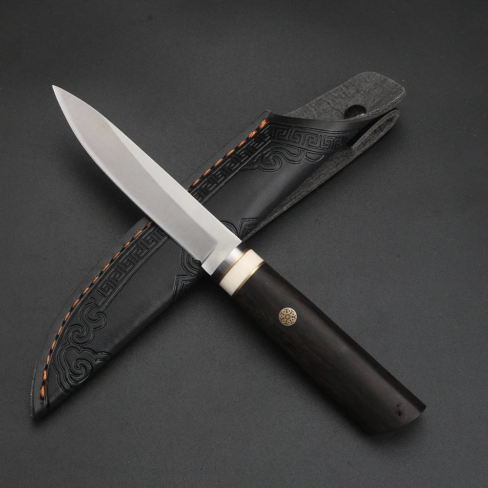 XUAN FENG Folding Pocket Knife – D2 Steel & Sandalwood Handle Folding Pocket Knife Axl