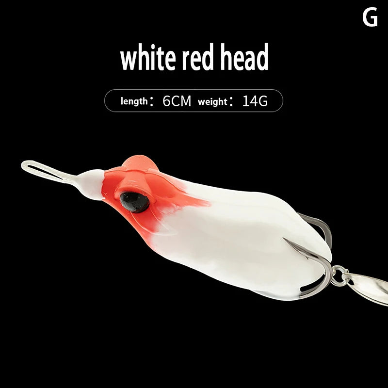 Thunder Frog Soft Lure – Silicone Bionic Frog Bait with Hook Soft Fishing Lure Axl color G