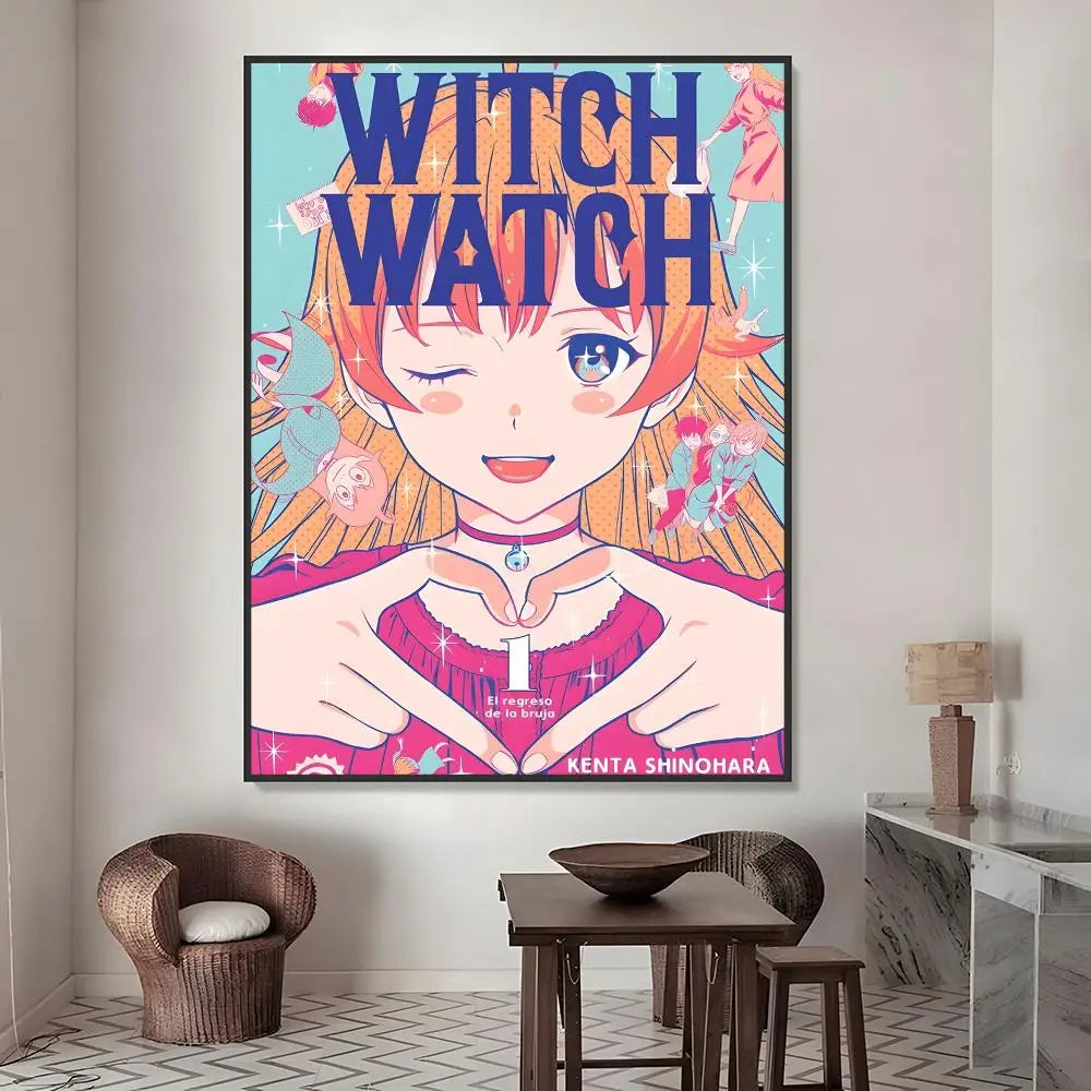 Witch Watch Poster – HD Waterproof PVC Wall Sticker Decor Wall Decal Sticker Axl White07 15X20cmNoframe